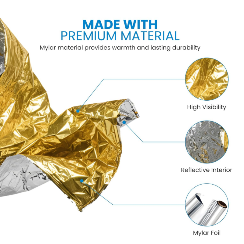 10 Pack Gold Reflective Emerge - Survival Blanket Reflective recensie en prijs