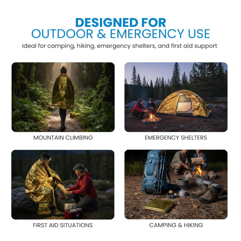 10 Pack Gold Reflective Emerge - Survival Blanket Reflective recensie en prijs