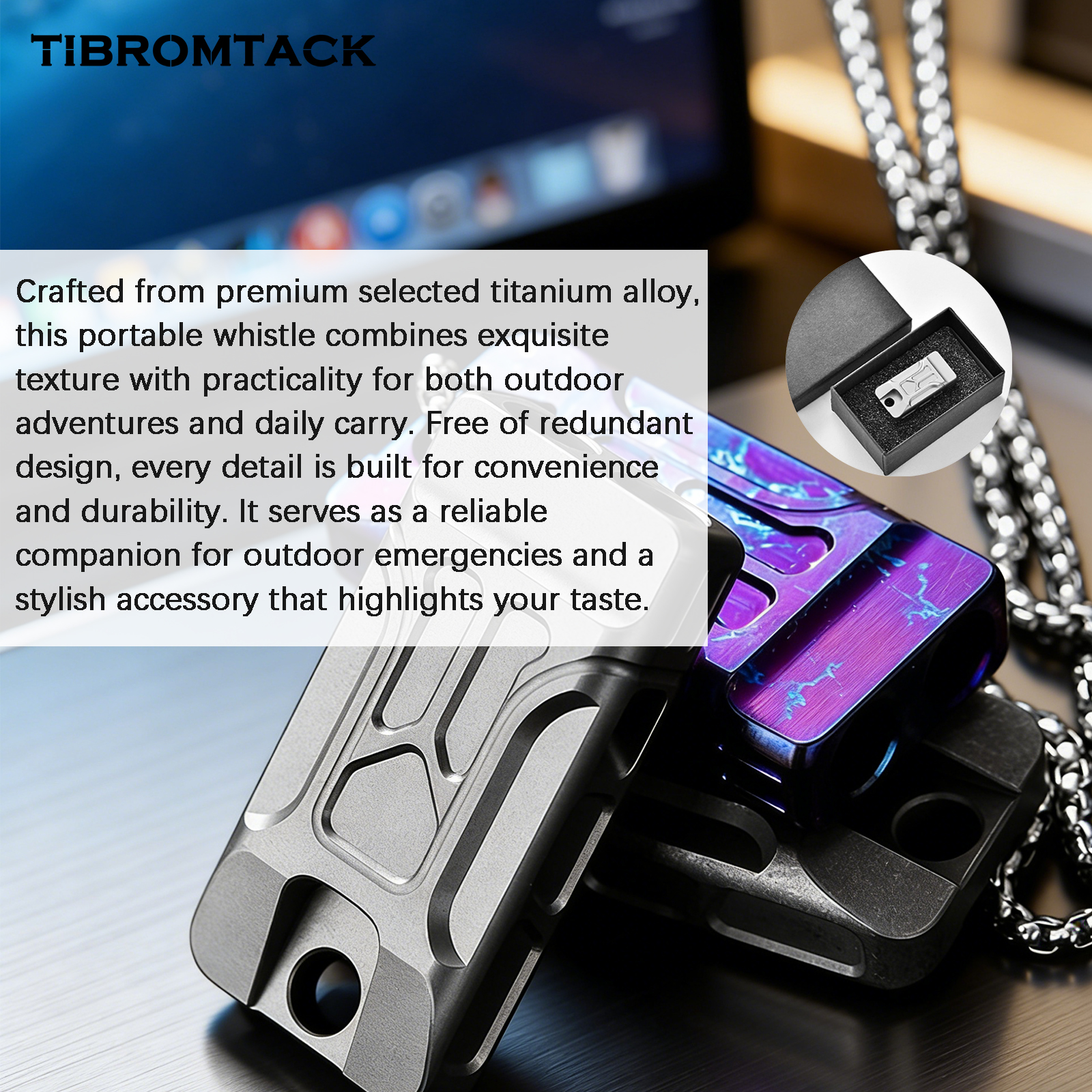 TIBROMTACK GR5 Titanium Emerge - Emergency Whistle Loud recensie en prijs