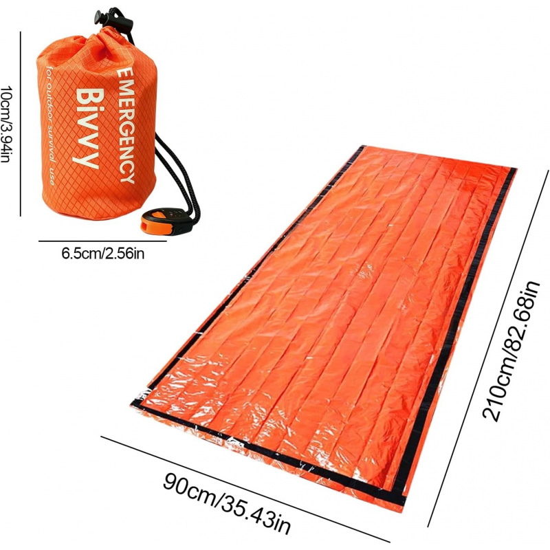 2 Pack Emergency Sleeping Bag, - Emergency Whistle Loud recensie en prijs