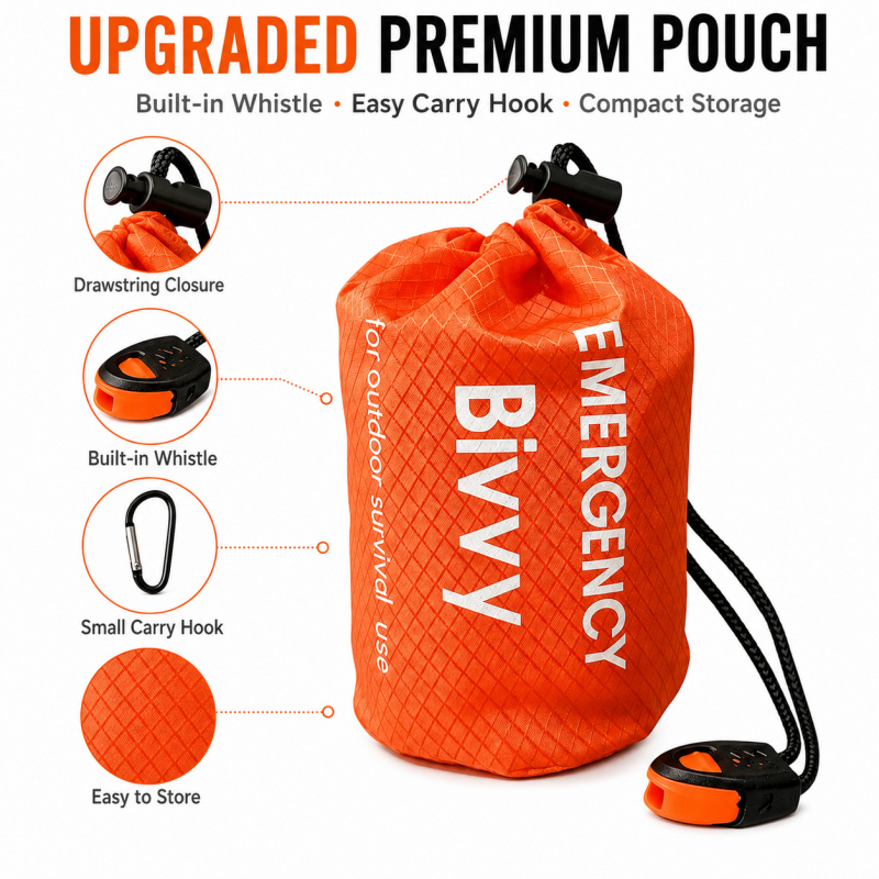 2 Pack Emergency Sleeping Bag, - Emergency Whistle Loud recensie en prijs