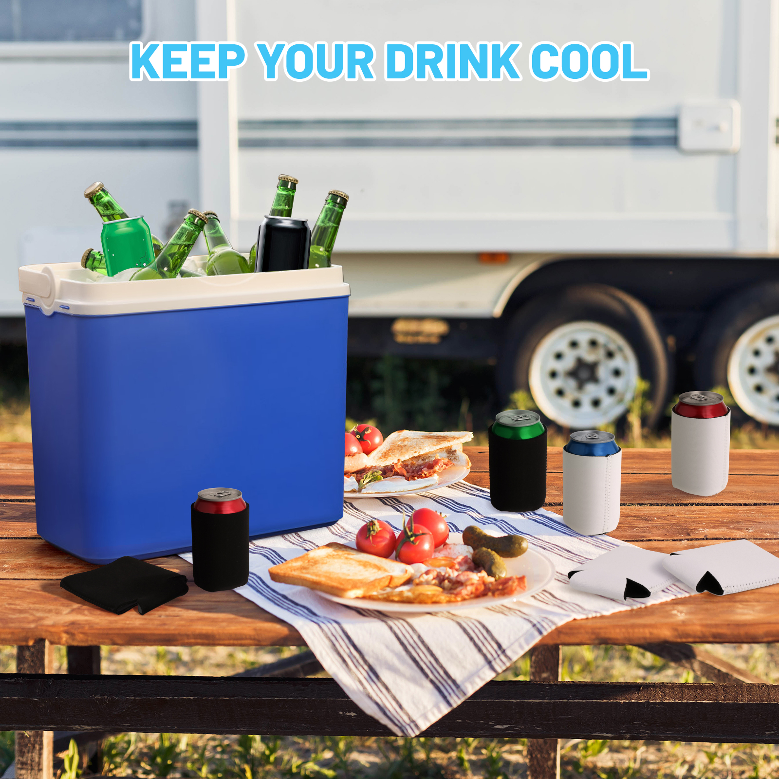 10x Beer Cans Coolers Sleeves  - Water Bag Collapsible recensie en prijs