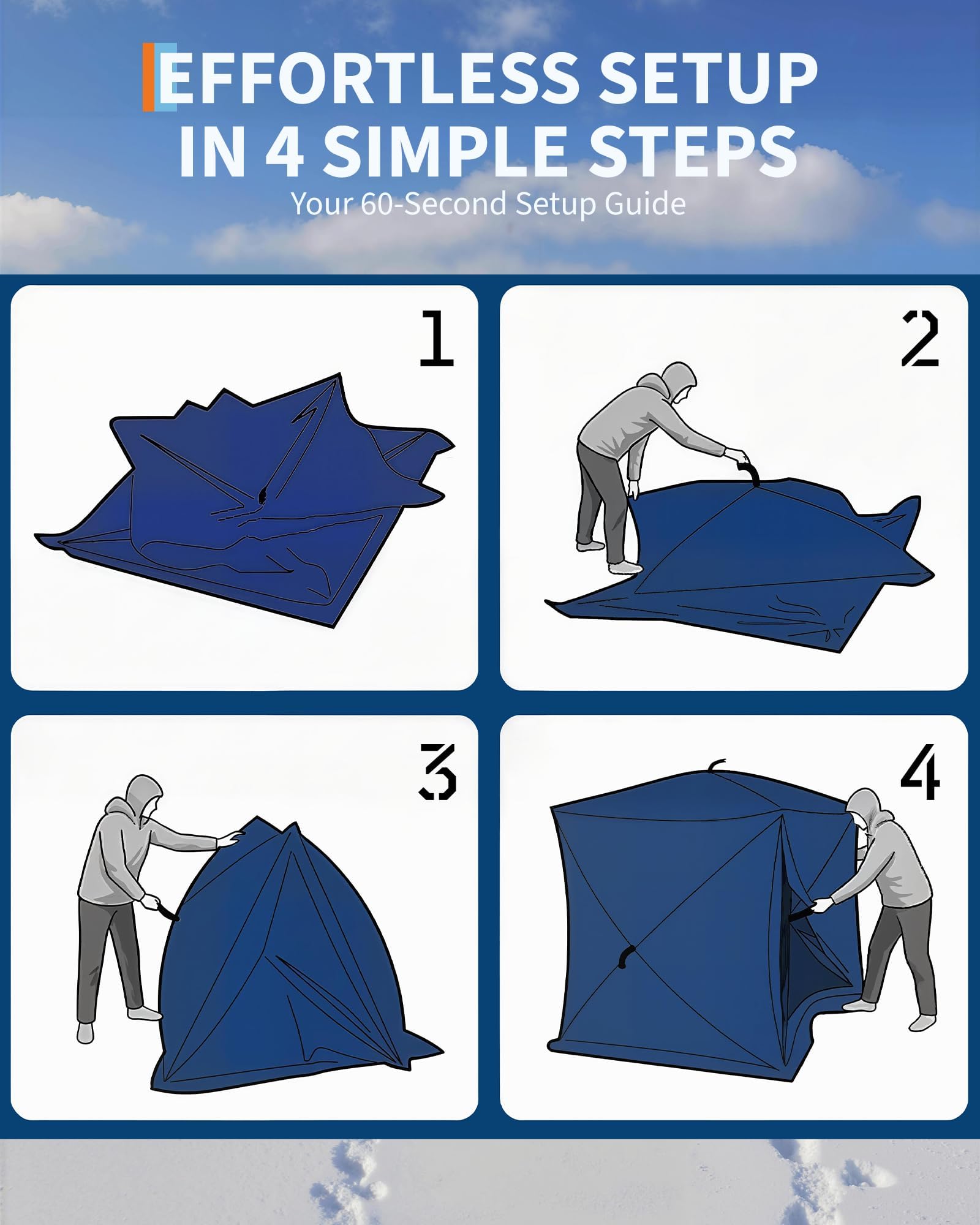Pop-Up Ice Fishing Tent Hub-St - Emergency Mylar Tent recensie en prijs