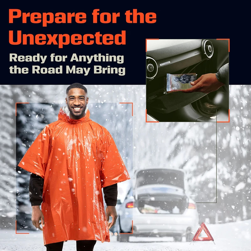 Aluminum Coated Hooded Emergen - Emergency Poncho Rain recensie en prijs