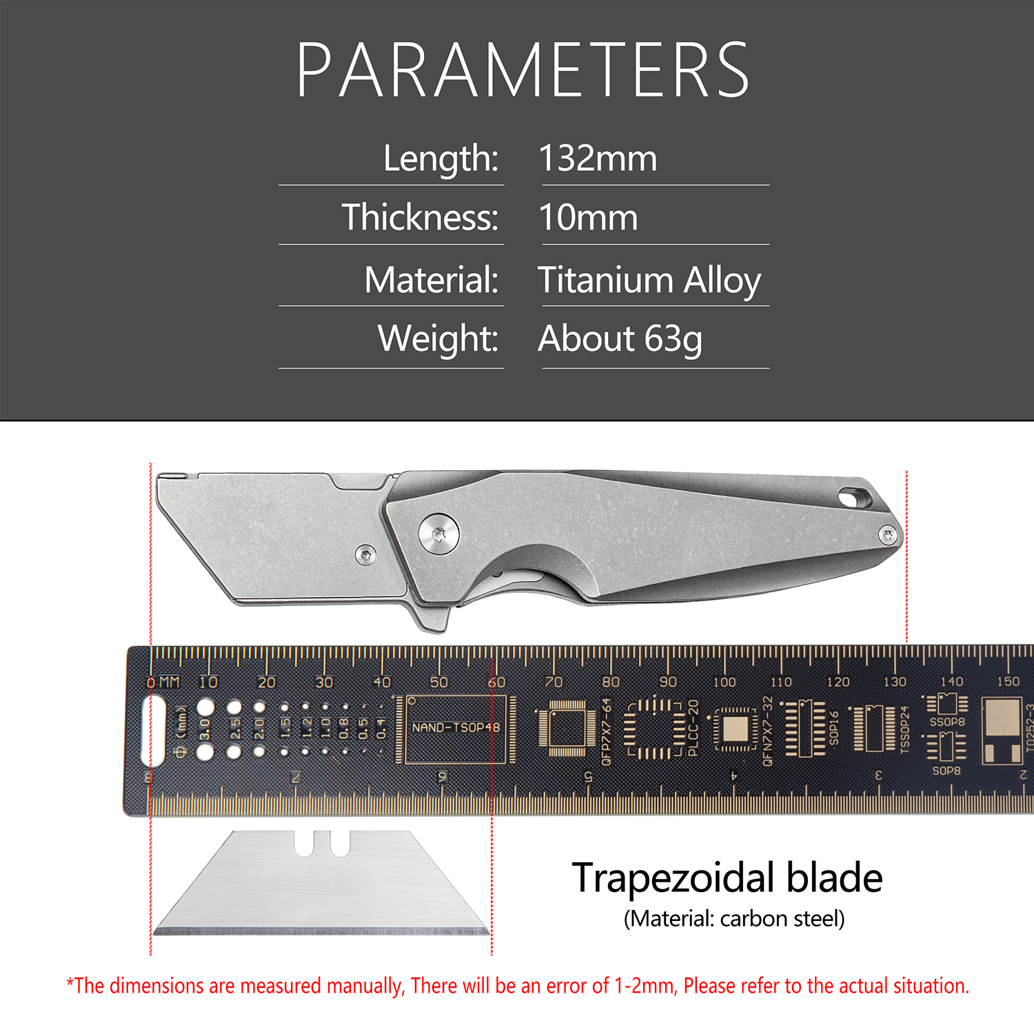 Titanium Alloy Utility Knife H - Bushcraft Knife Fixed recensie en prijs