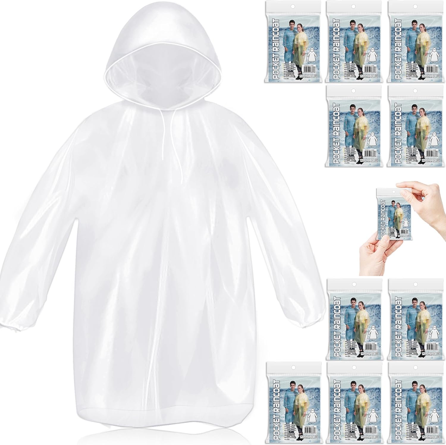 10 Pack Disposable Rain Poncho - Emergency Poncho Rain recensie en prijs