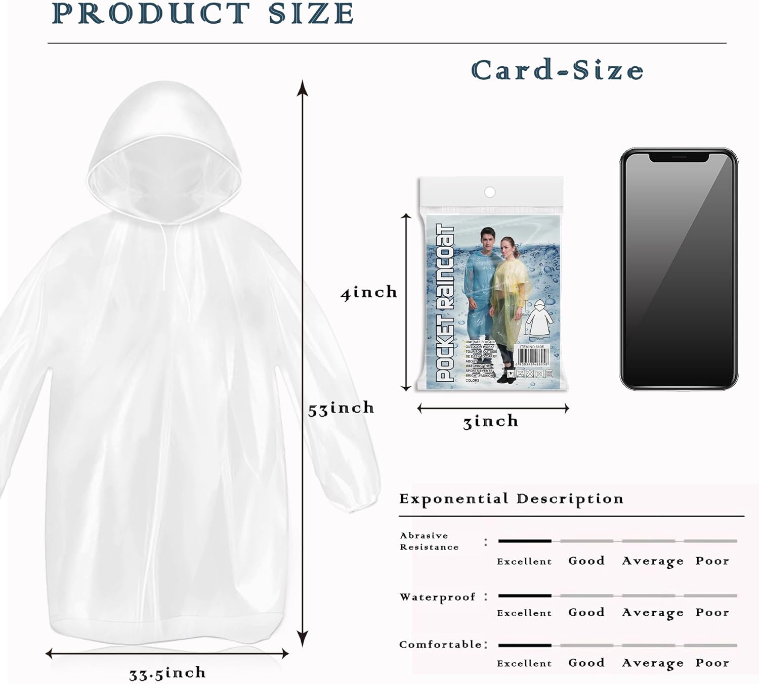 10 Pack Disposable Rain Poncho - Emergency Poncho Rain recensie en prijs