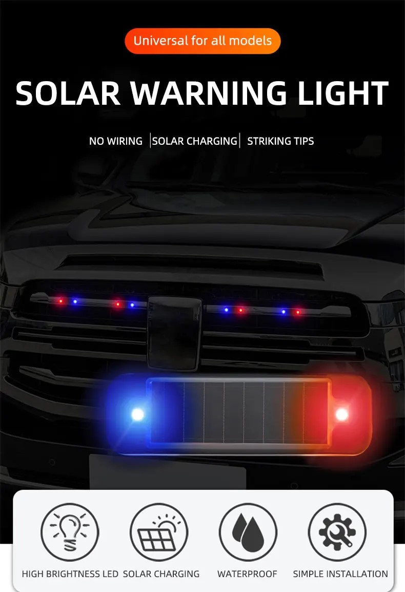 LED Solar Power Car Warning Li - Sos Light Strobe recensie en prijs