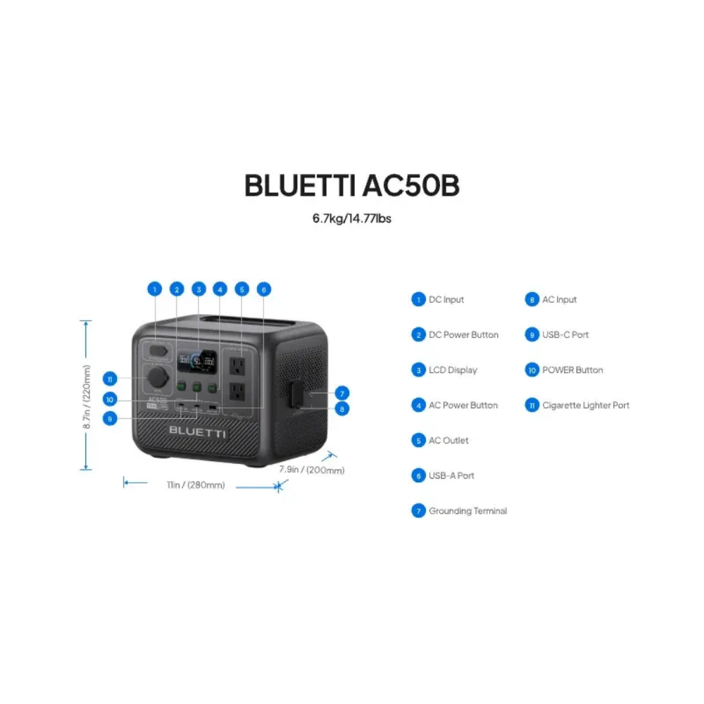 BLUETTI AC50B Portable Power S - Solar Emergency Charger recensie en prijs