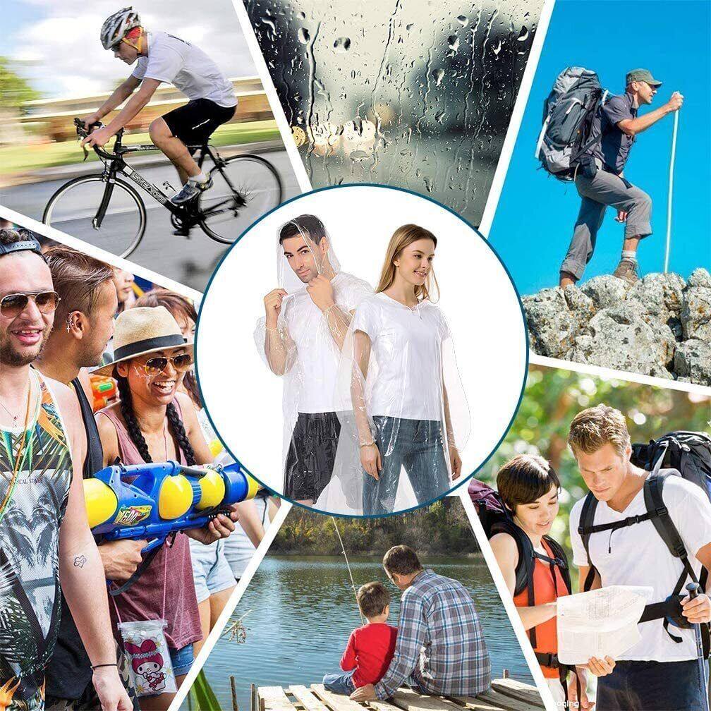 12Pcs Disposable Waterproof Ra - Emergency Poncho Rain recensie en prijs