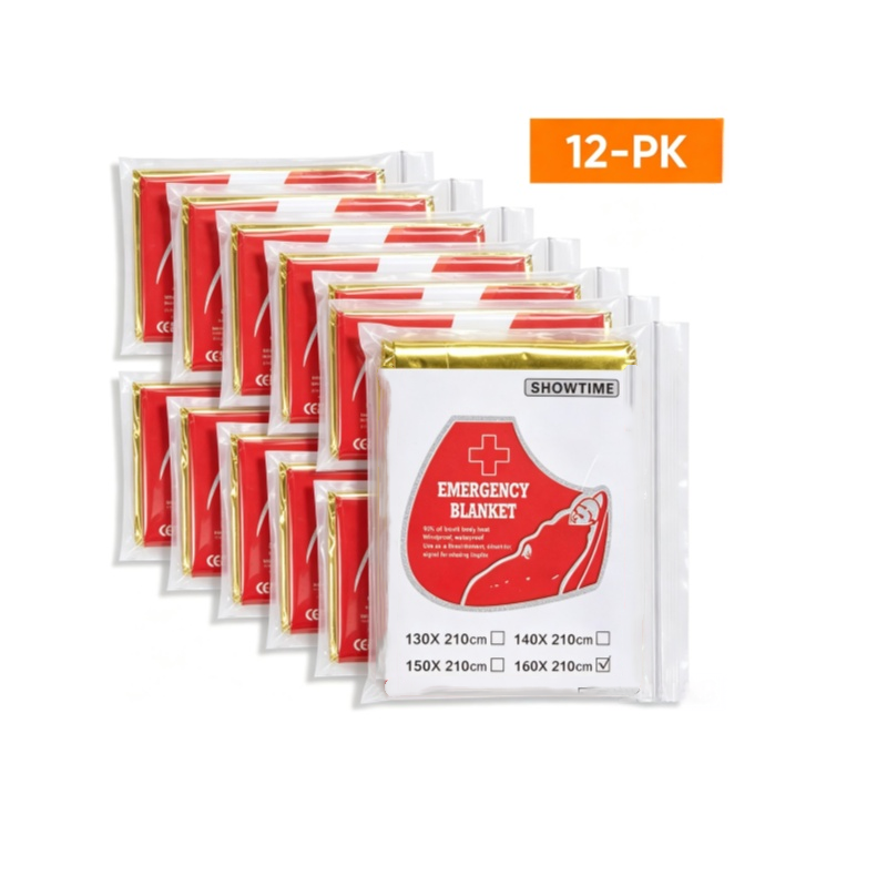 12PCS Large 160×210cm Gold Foi - Survival Blanket Reflective recensie en prijs