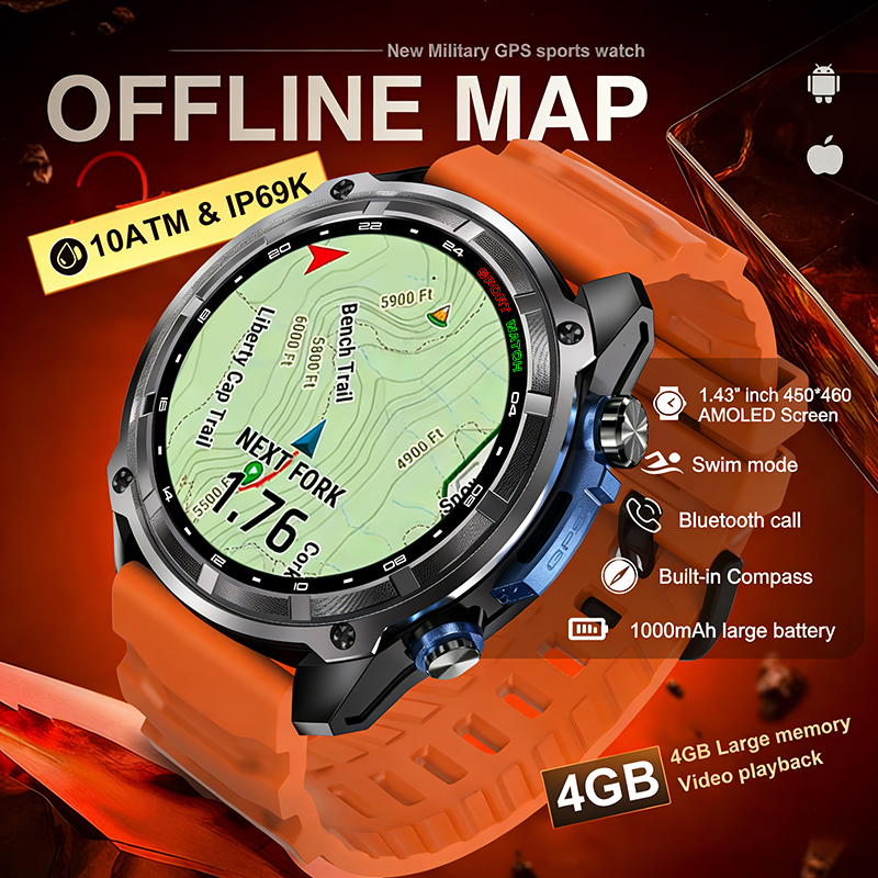 2026 Military GPS Smartwatch O - Compass Lensatic recensie en prijs