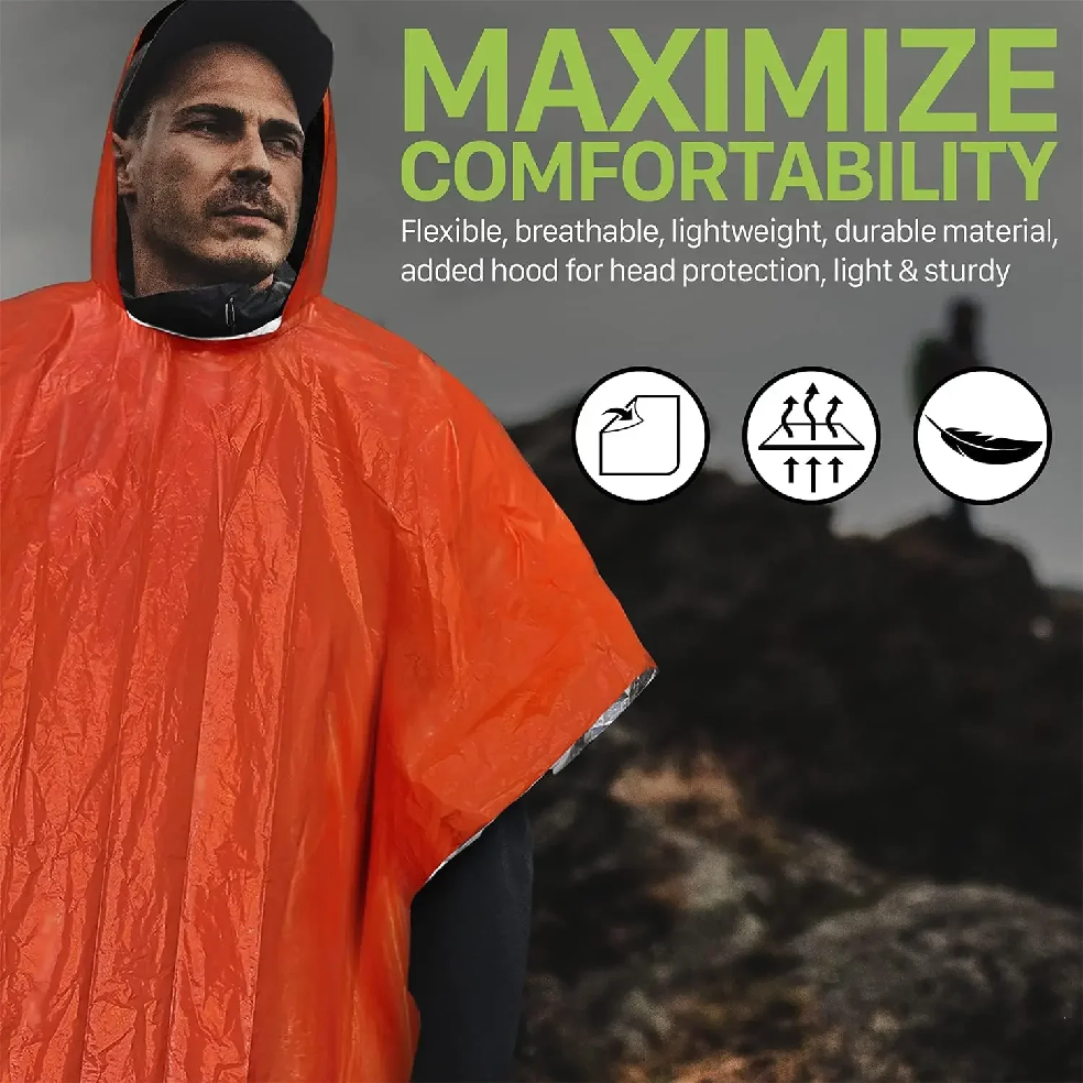 Emergency Rain Poncho Hood Reu - Emergency Poncho Rain recensie en prijs